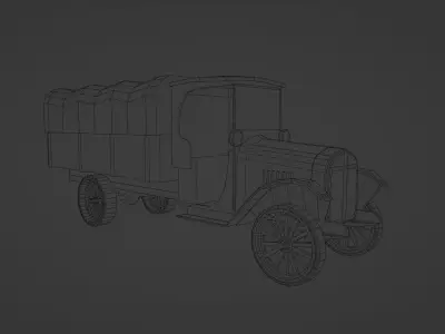 Chevrolet One-Ton Low-poly 3D model