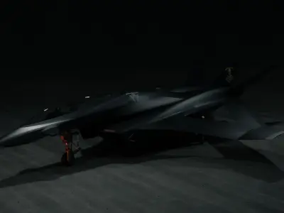 ZA Viper Multirole Strike Fighter Jet  Low-poly 3D model