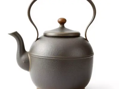 Rustic Iron Teapot model pack Low-poly 3D model