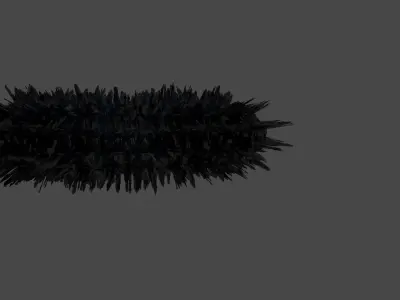 UFO in spike style in Blender 3d Free low-poly 3D model