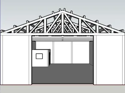 Industrial Shed 3D print model