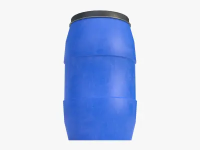 Plastic Water Barrel Low-poly 3D model