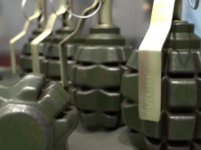 F1 USSR Soviet Hand Grenade Low-poly 3D model