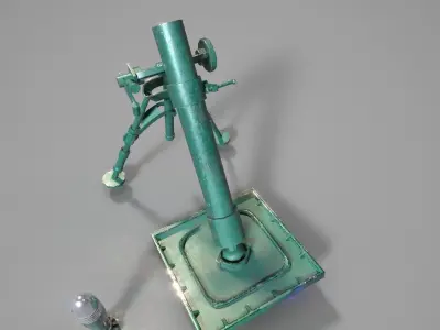 A Chinese 60-mm mortar that can be used in games 3D model