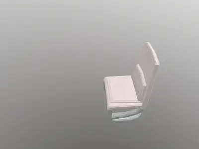 3d Sci-fi chair Low-poly 3D model