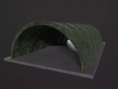 Hangar 3D Model Low-poly 3D model