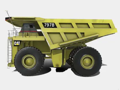 Cat 797B Mining Excavator Low-poly 3D model