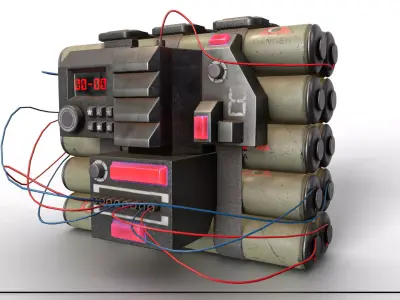 Dynamite 6 Low-poly 3D model