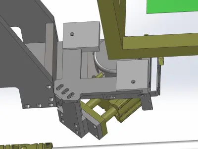 Positioning mechanism of heavy-duty platform 3D model