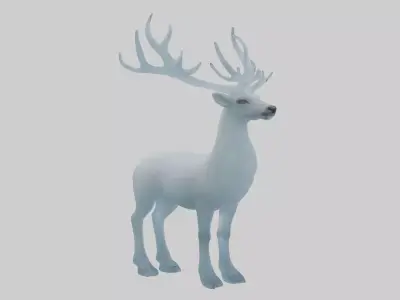 Ice Deer Model Low-poly 3D model