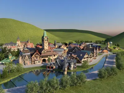 European Town 3D model