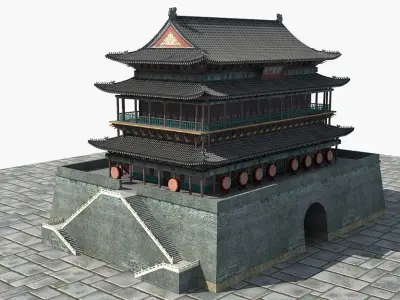 Drum Tower of Xi An  3D model