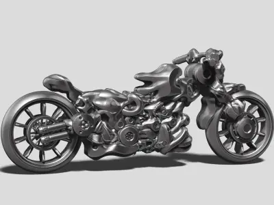 motorcycle robot a01 3d print model  3D print model purchase