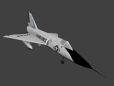 Convair F-106 Delta Dart Low-poly 3D model
