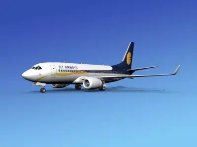Boeing 737-700ER Jet Airways 3D model