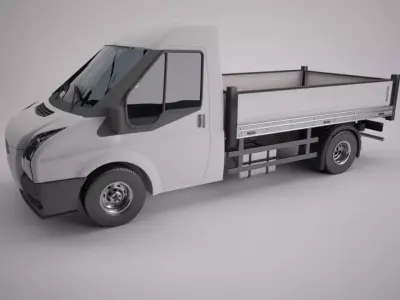 Flat Bed Van 3D model