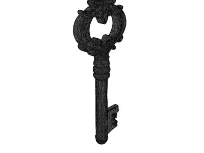 Antique Ornate Key 3D Model Low-poly 3D model