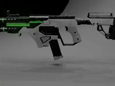 Scific Wepon Low-poly 3D model