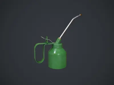 Oil Can - Metal Can - Green Oil Can Low-poly 3D model
