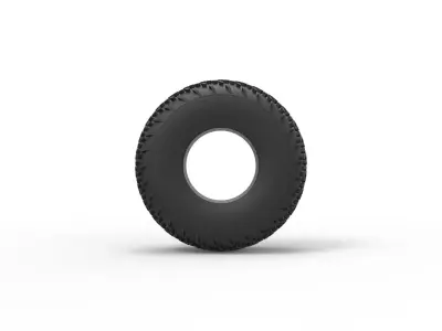 Low pressure tire 2 Scale 1 to 25 3D print model