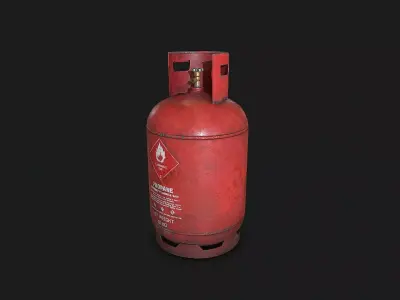Propane Gas cylinder Low-poly 3D model