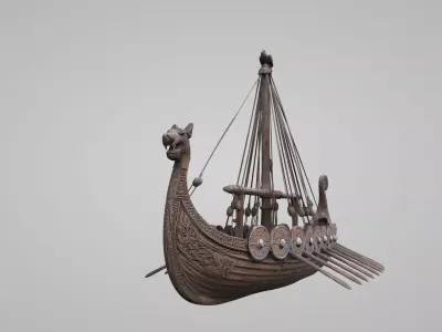  Viking character T-POSE 3D model Low-poly 3D model