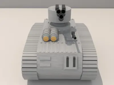 Sci-Fi Mecha Armored Military Vehicle Low-poly 3D model