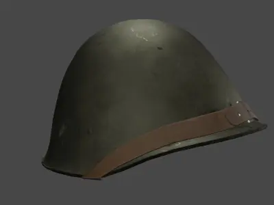 SSH68 Helmet Belt Up Low-poly 3D model