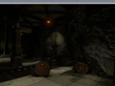 Abandoned Base Level Design Props Low-poly 3D model
