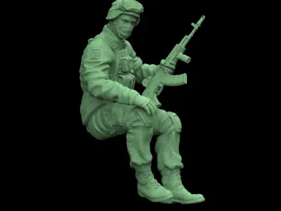 UKRAINIAN Tank Commander 3D print model
