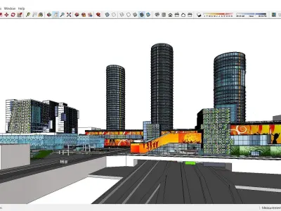 Sketchup Commercial Complex N7 3D model