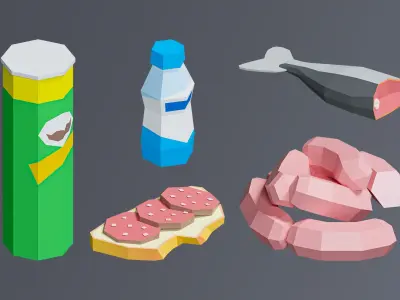 Food FREE Free low-poly 3D model