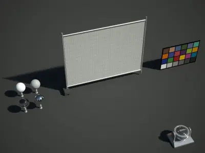 Mesh Heras Fence Low-poly 3D model