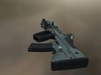 gun 4 Low-poly 3D model