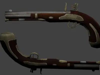 gun assassin creed pirat Free 3D model