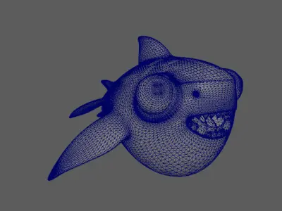 baby shark Low-poly 3D model get
