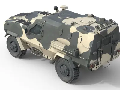 Dozor B Infantry mobility vehicle Low-poly 3D model