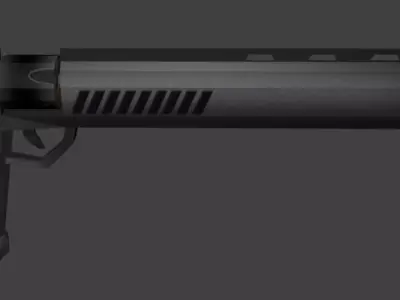 Low- poly Pistol model for game Free low-poly 3D model