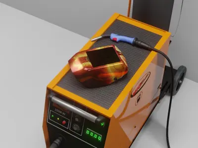 MIG Welding Machine Low-poly 3D model