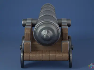 Stylized Cannon 3D model