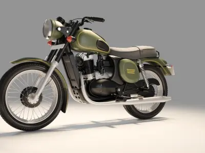 Jawa Forty two  Bike 3D model 3D model