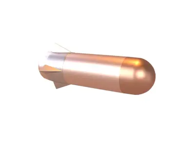 Cartoon Missile v1 005 Low-poly 3D model
