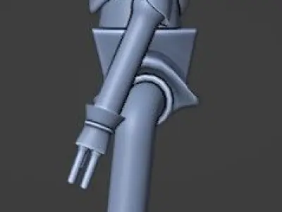 Simple Steampunk Robot 3D model