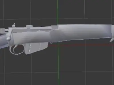 Lee Enfield 303 Jungle Carbine No 5 Mk 1 w-peep sight Low-poly 3D model