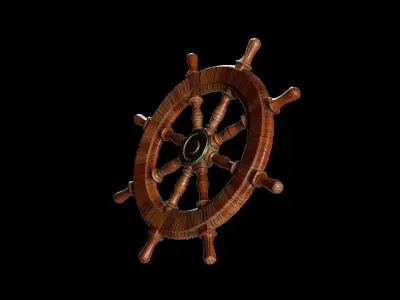wooden-helm Low-poly 3D model