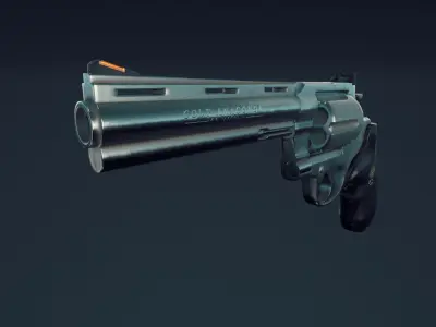 Colt Anaconda 44 Magnum Low-poly 3D model