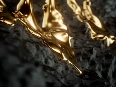 Fluid Terrain animated 3D model