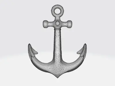 3d Rendered Model Ship Anchor Or Boat Anchor 3D model