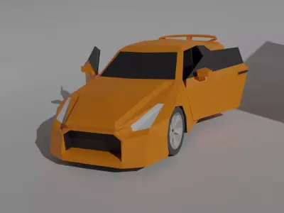 NISSAN GTR-LowPoly Free low-poly 3D model