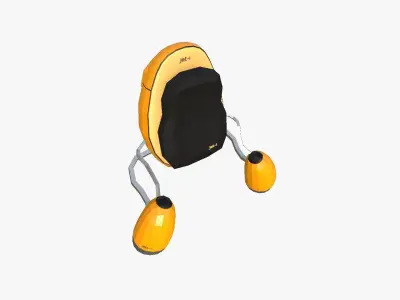 Jetpack Low Poly I01 - SciFi Character Design Low-poly 3D model